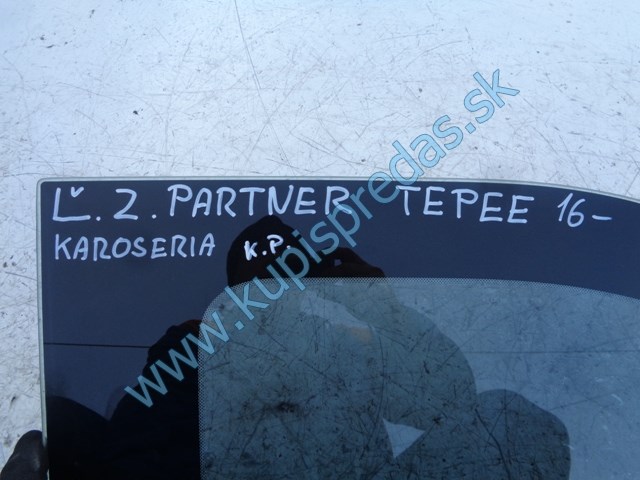 ľavé zadné sklo do karosérie na peugeot partner III